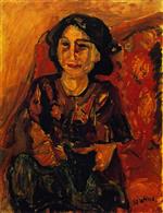 Chaim Soutine  - Bilder Gemälde - Woman with Dogs