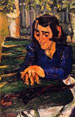 Chaim Soutine  - Bilder Gemälde - Woman with Umbrella