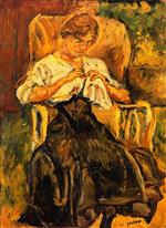 Chaim Soutine  - Bilder Gemälde - Young Woman in a Rocking Chair