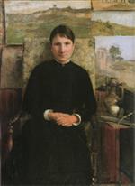 Emile Friant - Bilder Gemälde - Portrait of Madame Petitjean