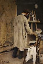 Emile Friant - Bilder Gemälde - Portrait of Sculptor Ernest Bussière
