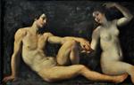 Francesco Albani - Bilder Gemälde - Adam and Eve in Paradise