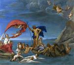 Francesco Albani - Bilder Gemälde - Neptune and Amphitrite, Allegory of the Sea