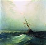 Ivan Aivazovsky - Bilder Gemälde - A Blue Wave