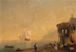 Ivan Aivazovsky - Bilder Gemälde - A Coffee House in Crimea