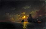 Ivan Aivazovsky - Bilder Gemälde - A Moonlit Night