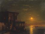 Ivan Aivazovsky - Bilder Gemälde - A Moonlit Night on the Sea