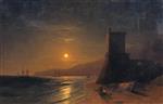 Ivan Aivazovsky - Bilder Gemälde - A Moonlit Night-2