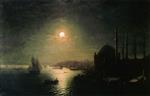 Ivan Aivazovsky - Bilder Gemälde - A Moonlit View of the Bosphorus