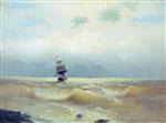 Ivan Aivazovsky - Bilder Gemälde - A Ship by the Coast