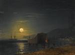 Ivan Aivazovsky  - Bilder Gemälde - Bathing Cabin in Feodosia