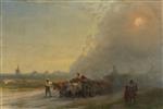 Ivan Aivazovsky  - Bilder Gemälde - Carts in the Ukrainian Steppe