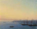 Ivan Aivazovsky  - Bilder Gemälde - Constantinople at Sunset
