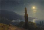 Ivan Aivazovsky  - Bilder Gemälde - Crimean Coast in the Moonlight