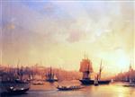 Ivan Aivazovsky  - Bilder Gemälde - Dusk on the Golden Hor