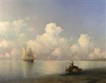 Ivan Aivazovsky  - Bilder Gemälde - Evening on the Sea