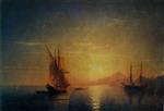 Ivan Aivazovsky  - Bilder Gemälde - Evening on the Sea