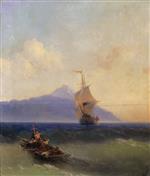 Ivan Aivazovsky  - Bilder Gemälde - Evening on the Sea