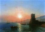 Ivan Aivazovsky  - Bilder Gemälde - Feodosia at Sunrise
