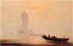 Ivan Aivazovsky  - Bilder Gemälde - Fishing Boats In a Harbor