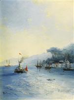 Ivan Aivazovsky  - Bilder Gemälde - Fleet on the Bosphorus