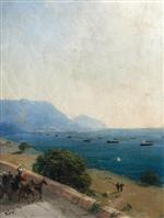 Ivan Aivazovsky  - Bilder Gemälde - Frigate on the Black Sea