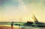 Ivan Aivazovsky  - Bilder Gemälde - Greeting Fishermen on the Bay of Naples