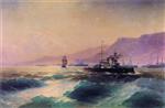 Ivan Aivazovsky  - Bilder Gemälde - Gunboat off Crete