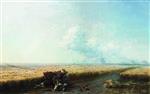 Ivan Aivazovsky  - Bilder Gemälde - Harvest Time in Ukraine