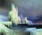 Ivan Aivazovsky  - Bilder Gemälde - Icebergs in Antarctica