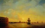 Ivan Aivazovsky  - Bilder Gemälde - Kronstadt, the Fort Emperor Alexander I