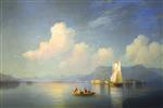 Ivan Aivazovsky  - Bilder Gemälde - Lake Maggiore in the Evening
