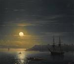Ivan Aivazovsky  - Bilder Gemälde - Moonlit Night in Constantinople