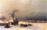 Ivan Aivazovsky  - Bilder Gemälde - Moscow in Winter from the Sparrow Hills