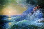Ivan Aivazovsky  - Bilder Gemälde - Napoleon on Island of St. Helen