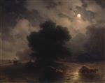 Ivan Aivazovsky  - Bilder Gemälde - Night in Ukraine