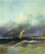 Ivan Aivazovsky  - Bilder Gemälde - Night on the Black Sea