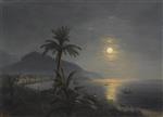 Ivan Aivazovsky  - Bilder Gemälde - Palm Trees in the Moonlight