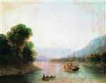 Ivan Aivazovsky  - Bilder Gemälde - River Rioni, Georgia
