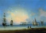 Ivan Aivazovsky  - Bilder Gemälde - Russian and French Frigates