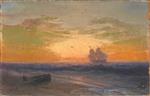 Ivan Aivazovsky  - Bilder Gemälde - Sailing Boat off the Coast
