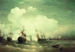 Ivan Aivazovsky  - Bilder Gemälde - Sea Battle near Revel