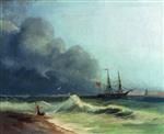 Ivan Aivazovsky  - Bilder Gemälde - Sea Before the Storm