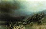 Ivan Aivazovsky  - Bilder Gemälde - Sheep Caught in a Storm