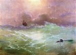 Ivan Aivazovsky  - Bilder Gemälde - Ship in a Storm