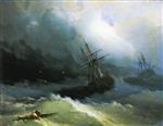 Ivan Aivazovsky  - Bilder Gemälde - Ships in a Storm