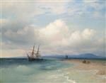 Ivan Aivazovsky  - Bilder Gemälde - Ships off the Coast of Crimea