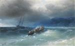 Ivan Aivazovsky  - Bilder Gemälde - Storm on the Black Sea