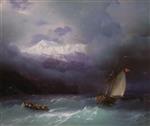 Ivan Aivazovsky  - Bilder Gemälde - Stormy Sea