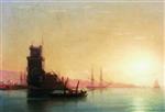 Ivan Aivazovsky  - Bilder Gemälde - Sunrise in Lisbon